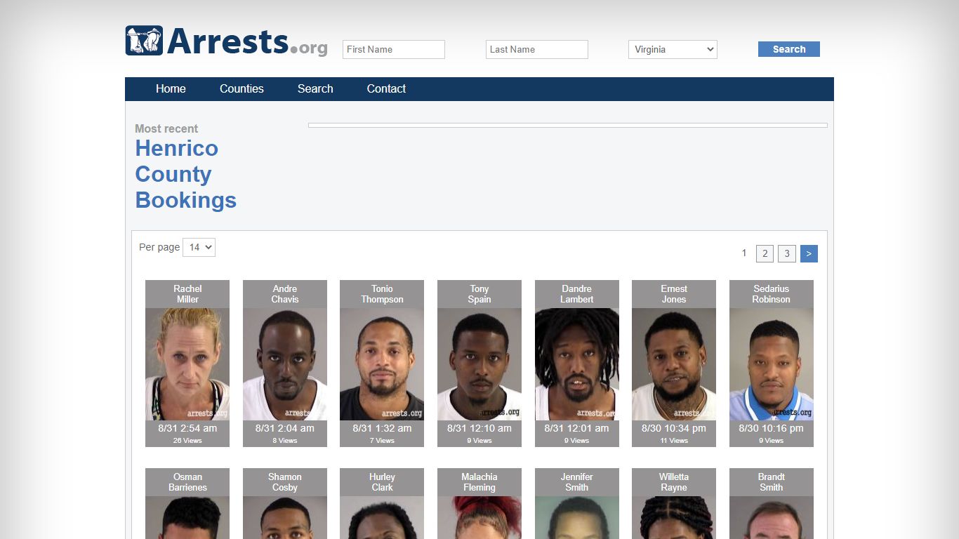 Henrico County Arrests and Inmate Search